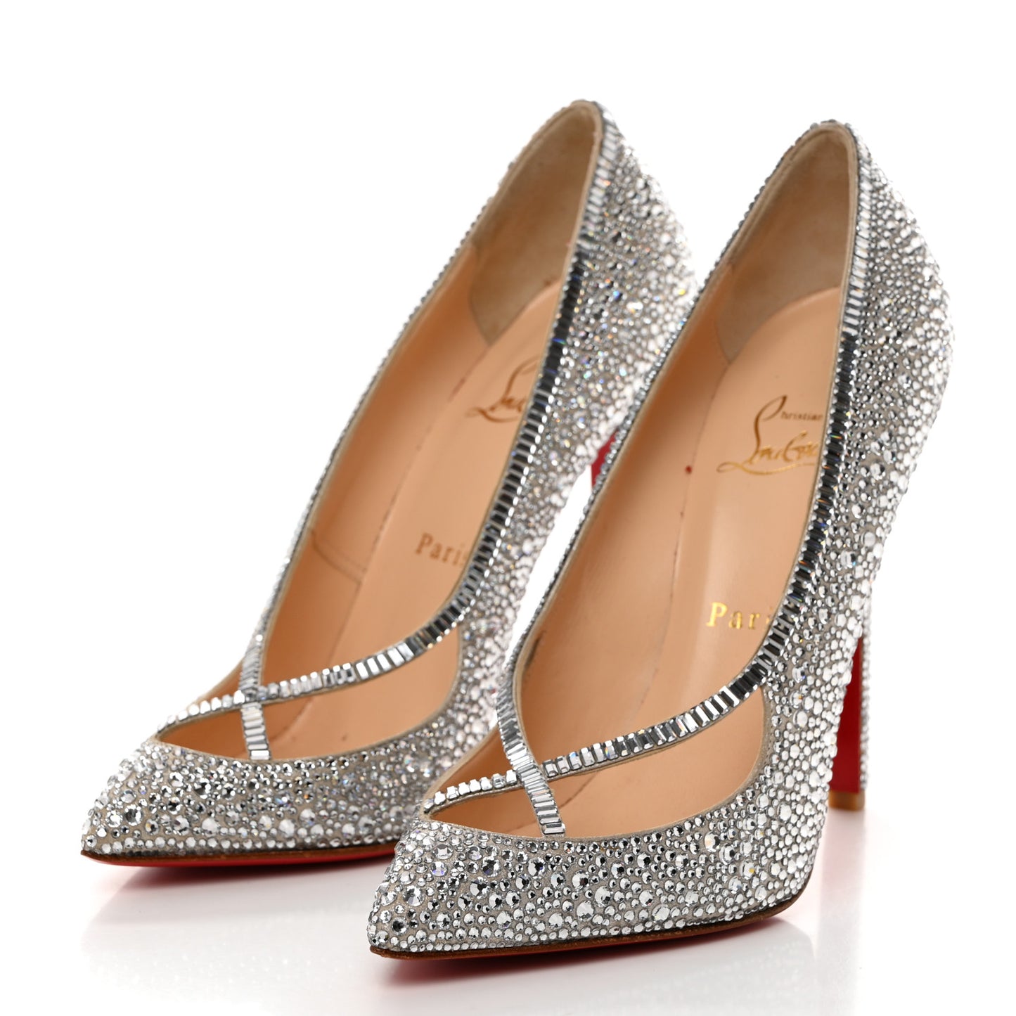 Crystal Strass Super Vic 100 Pumps 37 Silver