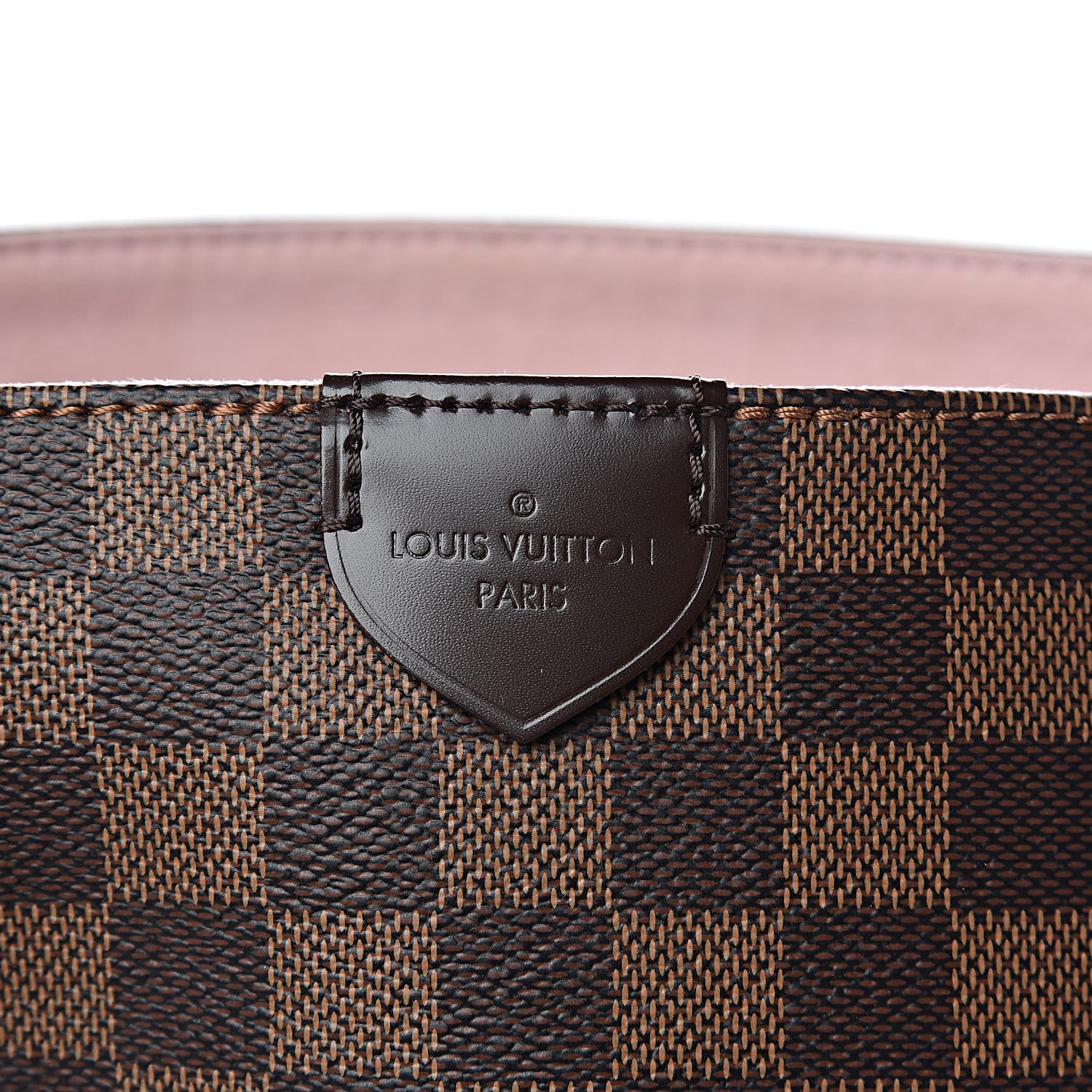 Louis Vuitton Damier Ebene Caissa Hobo Rose Ballerine 10 of 10