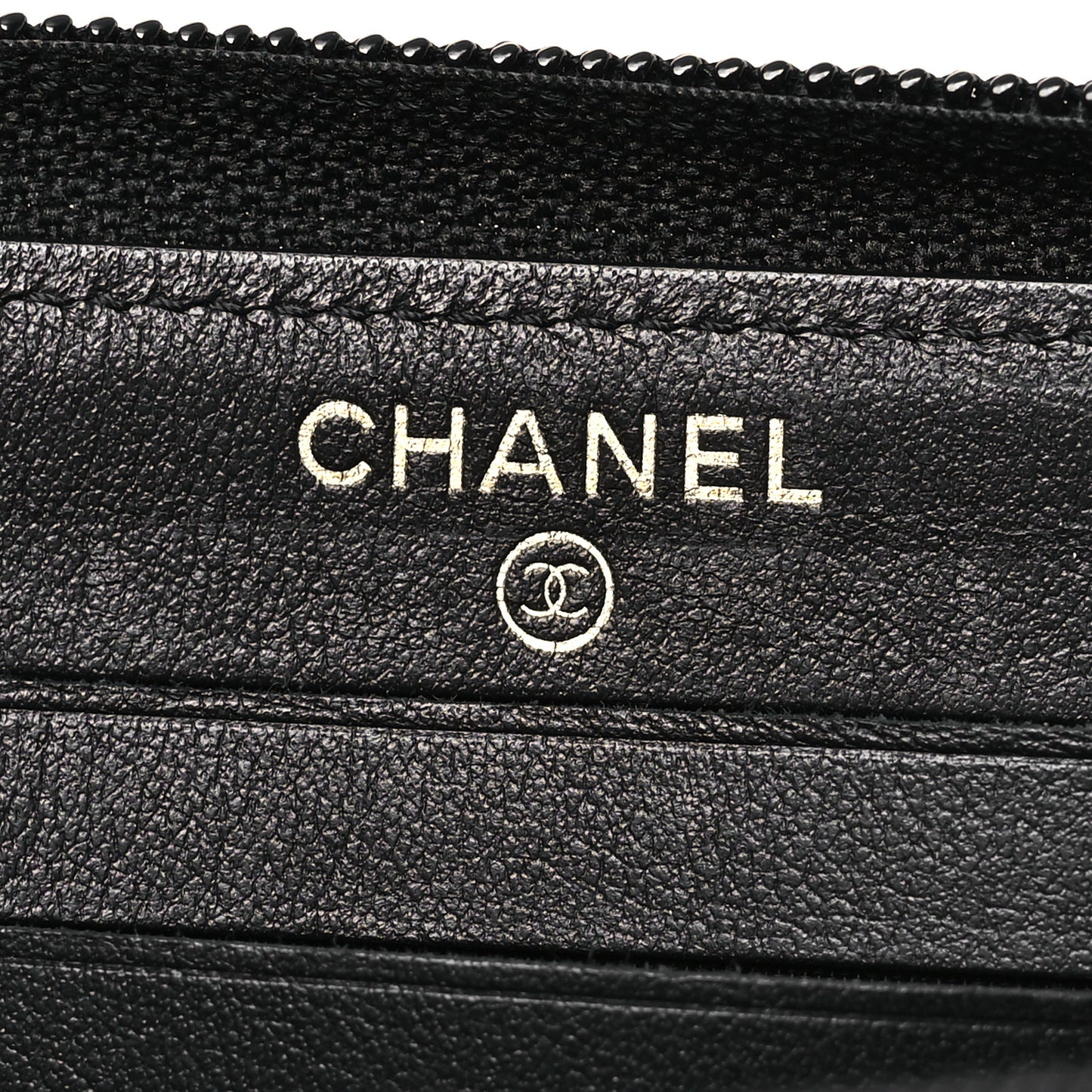 Lambskin Quilted Small Boy Zip Around Wallet Black
