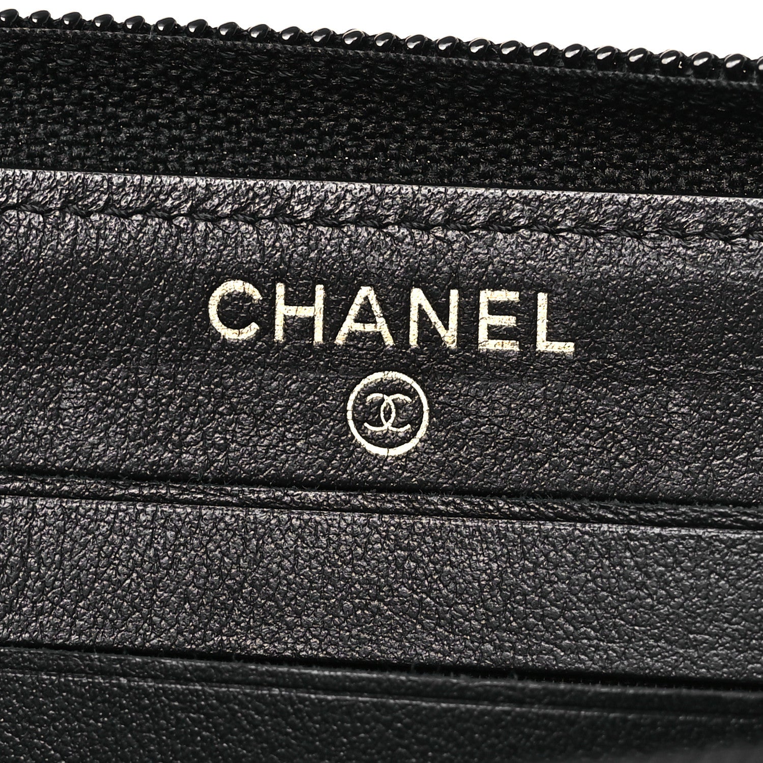 Chanel Lambskin Quilted Small Boy Zip Around Wallet Black 7 of 10