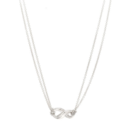 Tiffany Sterling Silver Figure 8 Pendant Necklace 1 of 5