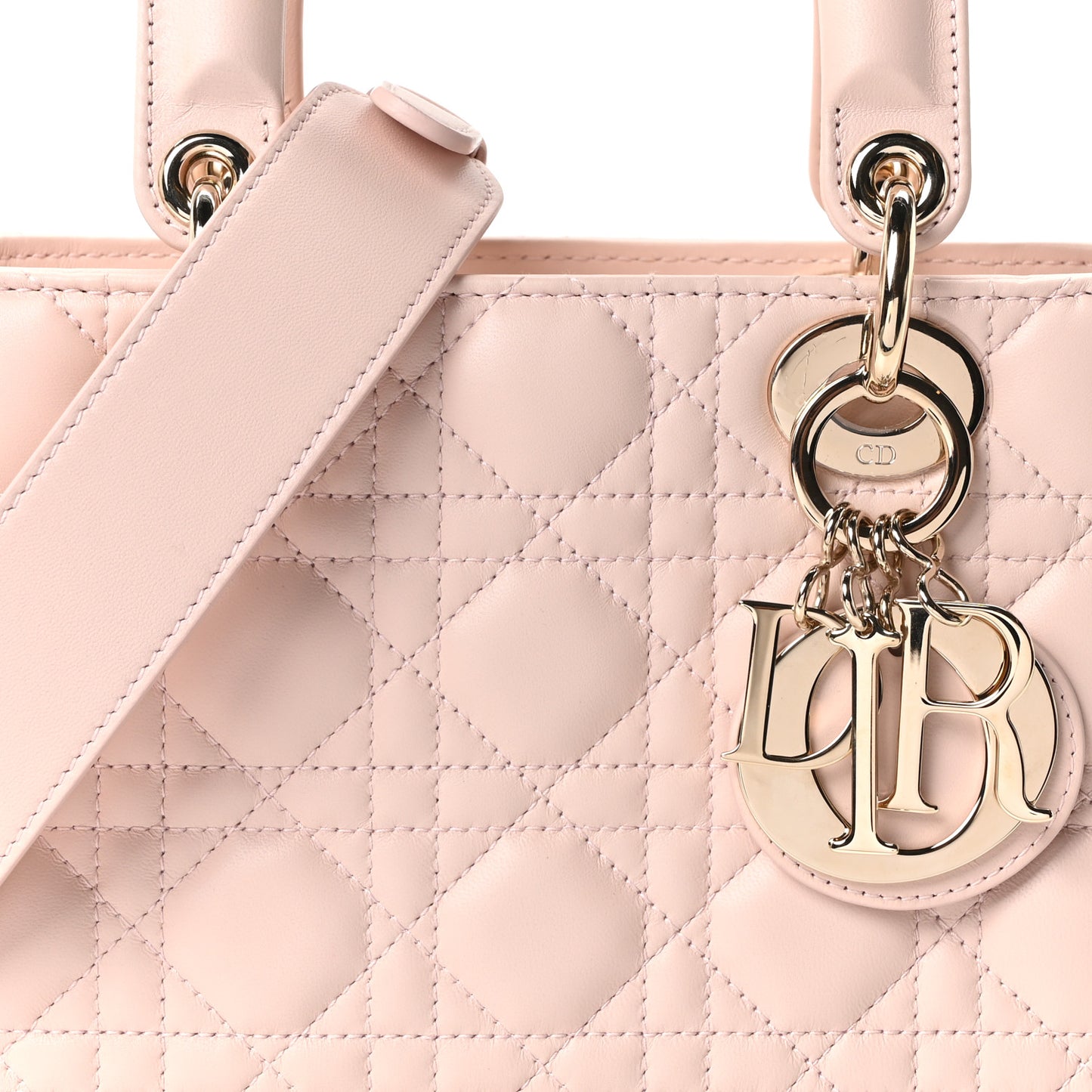 Lambskin Cannage Small My ABCDior Lady Dior Light Pink