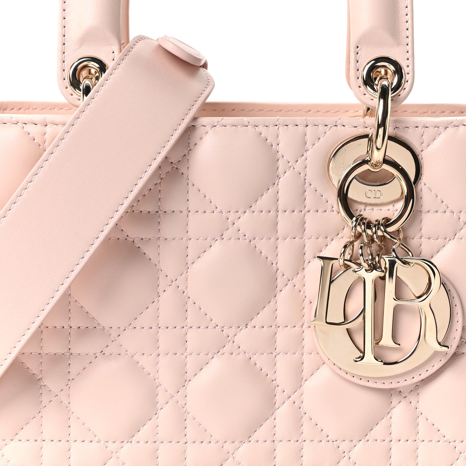 Christian Dior Lambskin Cannage Small My ABCDior Lady Dior Light Pink 8 of 10