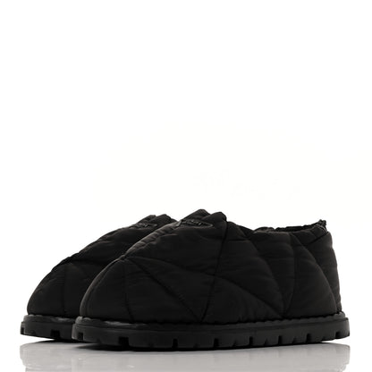 Prada Re-Nylon Piuma Triangle Logo Padded Mens Cinched Slip On Shoes 8 Black 3 of 7