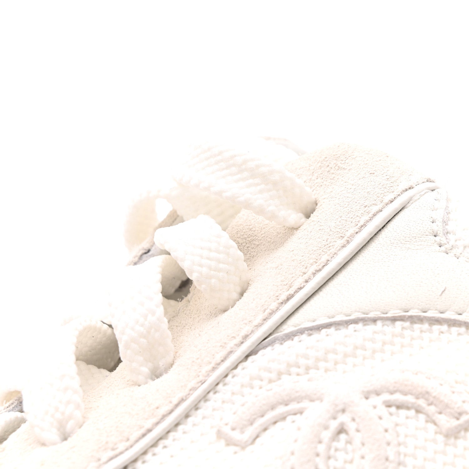 Chanel Mixed Fibers Suede Shiny Calfskin Womens CC Sneakers 39