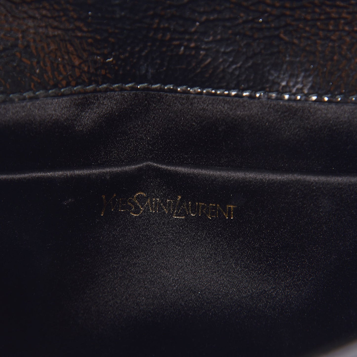 Textured Patent Monogram Large Belle De Jour Clutch Black