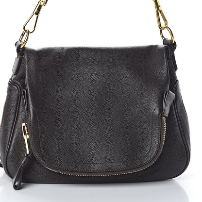 Tom Ford Grained Calfskin Medium Jennifer Dark Brown 8 of 10