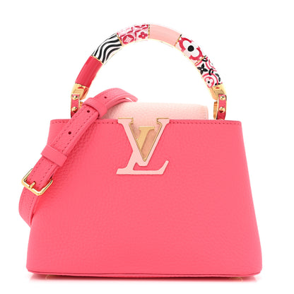 Louis Vuitton Taurillon Monogram Tile Capucines Mini Dragonfruit Ballet Pink 1 of 11