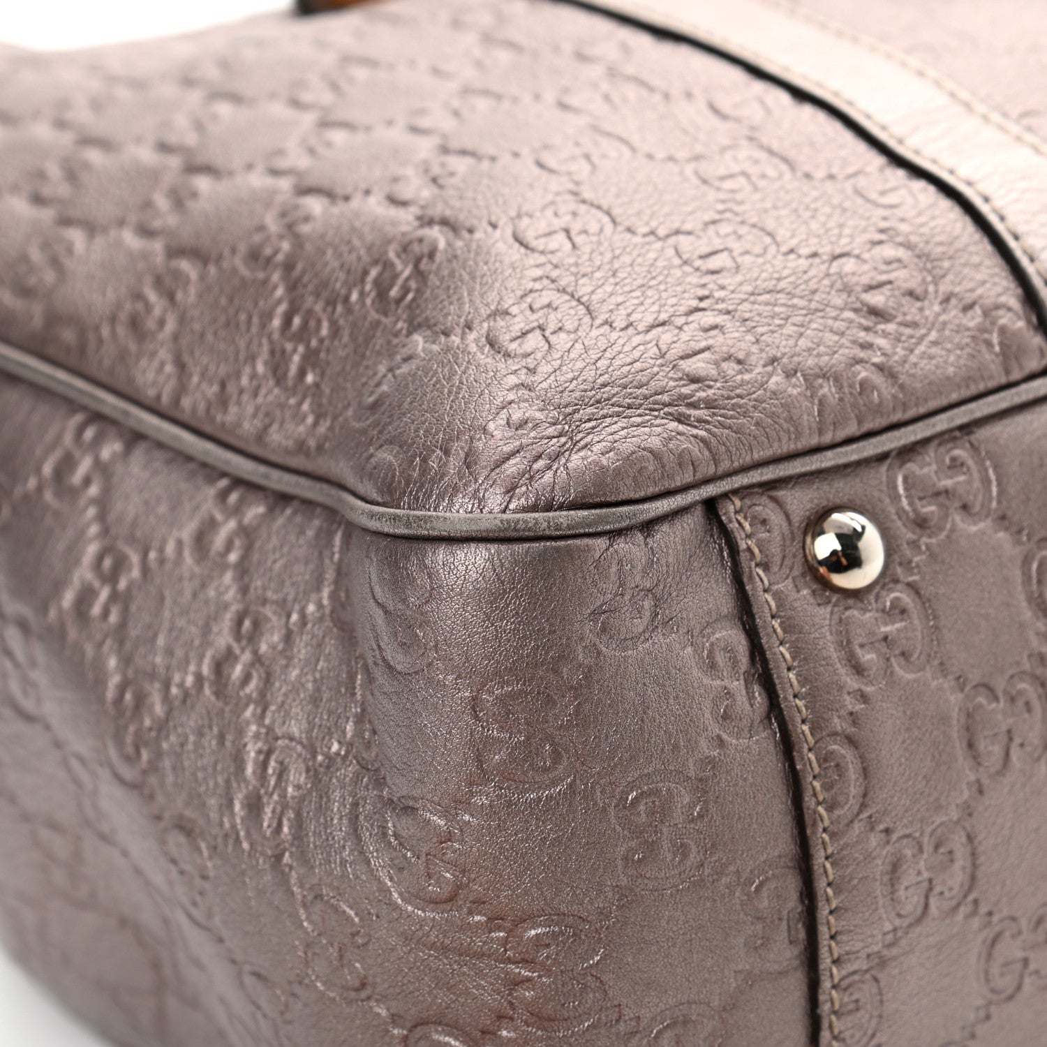 Gucci Metallic Guccissima Large GG Twins Tote Mauve 11 of 20