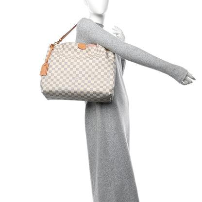 Louis Vuitton Damier Azur Graceful MM Rose Ballerine 2 of 11