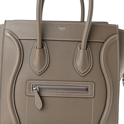 Celine Drummed Calfskin Micro Luggage Souris 9 of 11