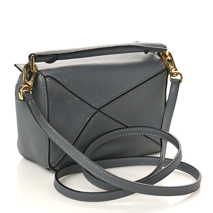 Loewe Soft Grained Calfskin Mini Puzzle Bag Gunmetal 2 of 13