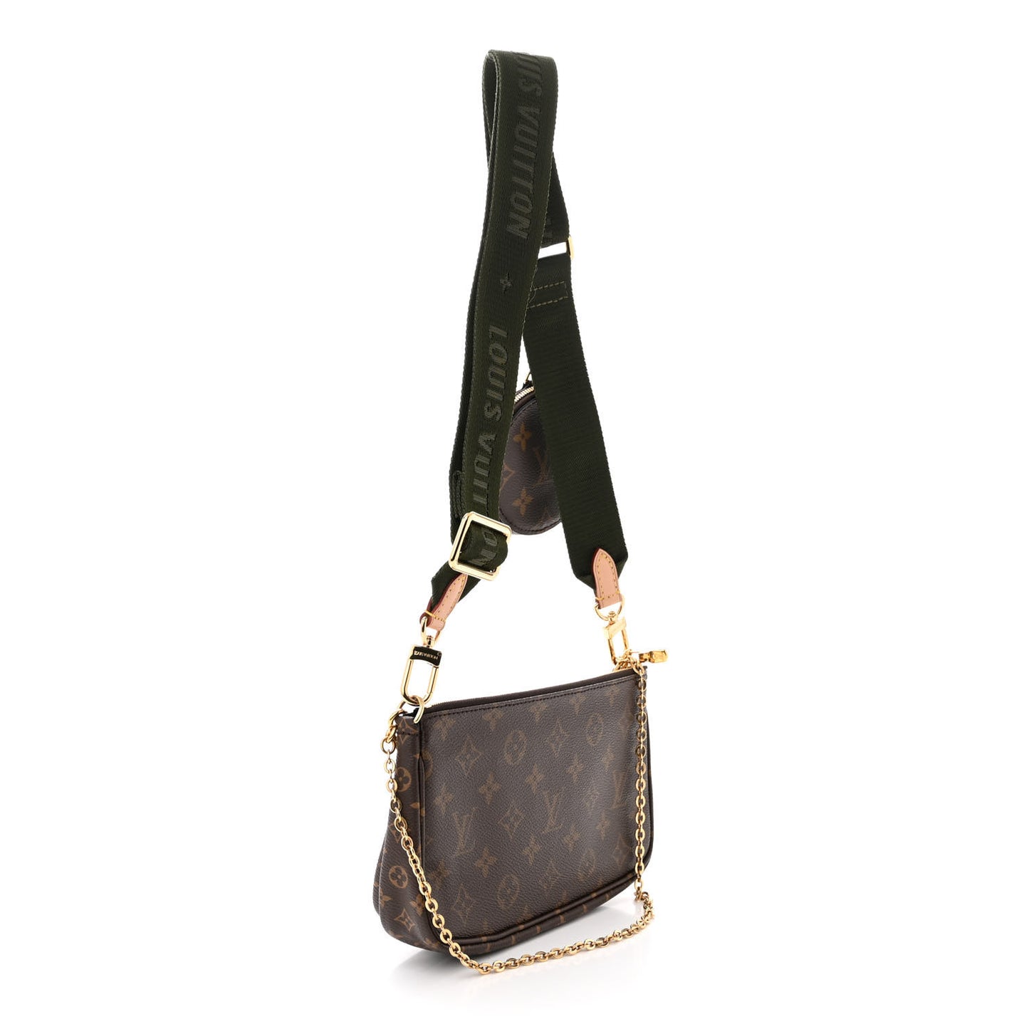 LOUIS VUITTON Monogram Multi Pochette Accessories Kaki