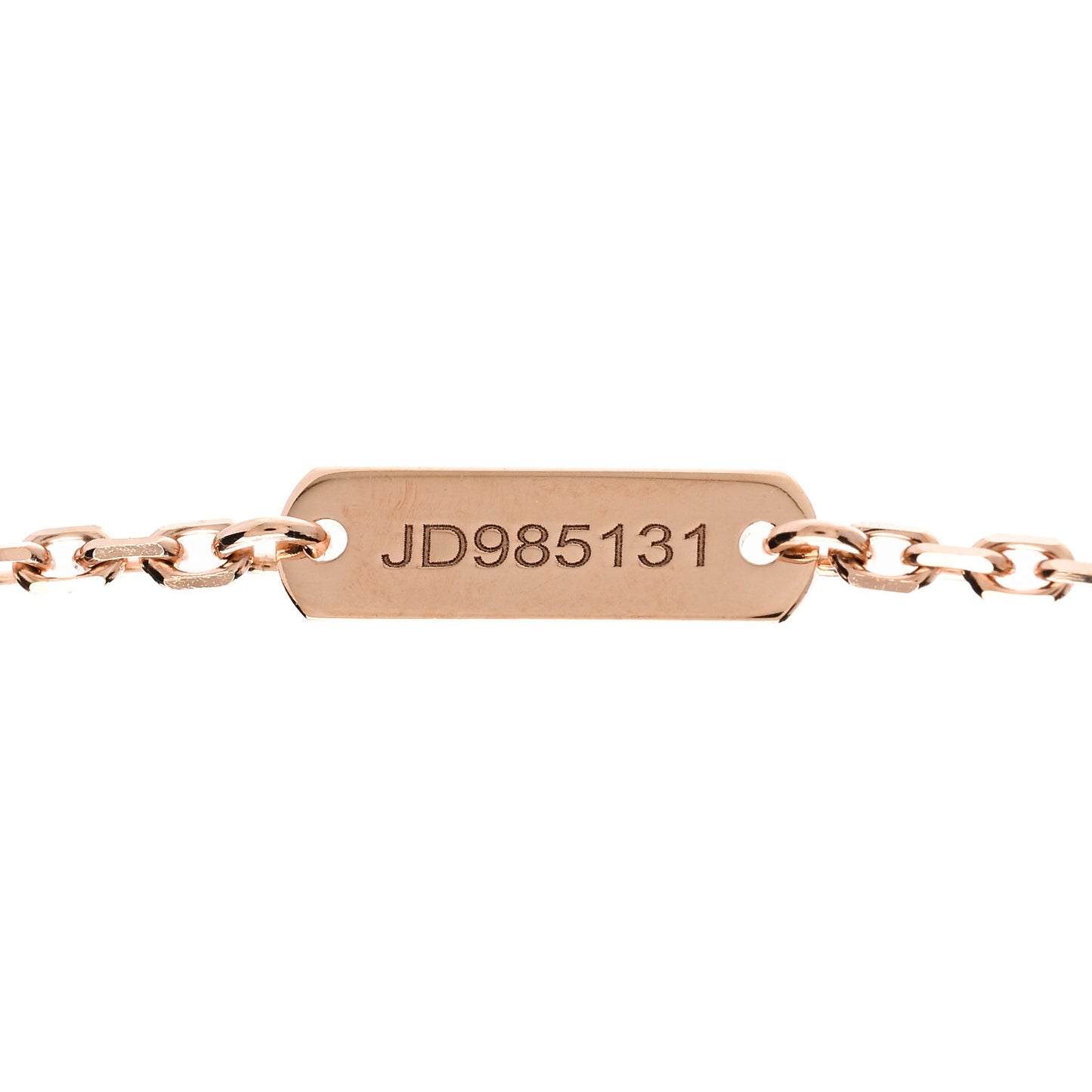 18K Rose Gold Diamond Silver Obsidian Vintage Alhambra Pendant Necklace