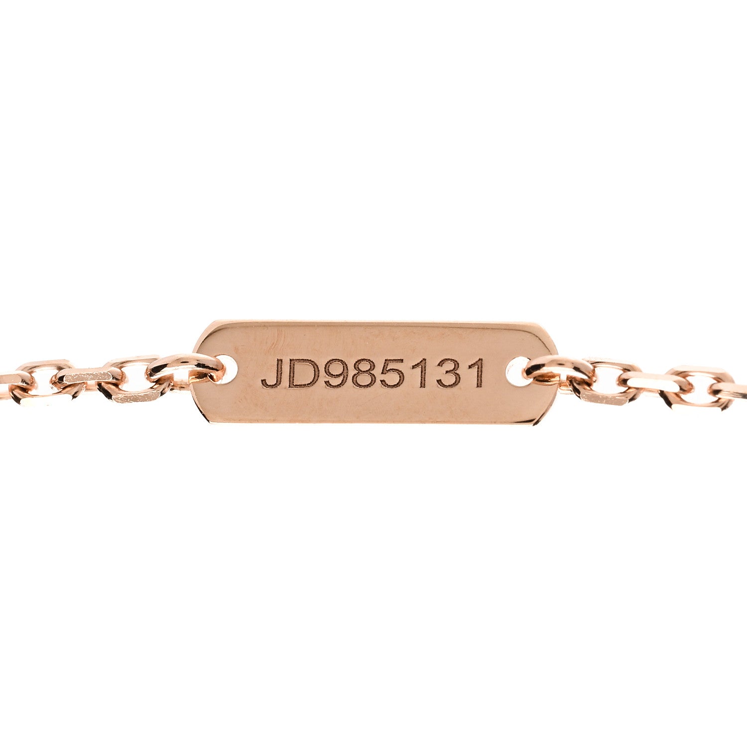 Van Cleef & Arpels 18K Rose Gold Diamond Silver Obsidian Vintage Alhambra Pendant Necklace 5 of 5