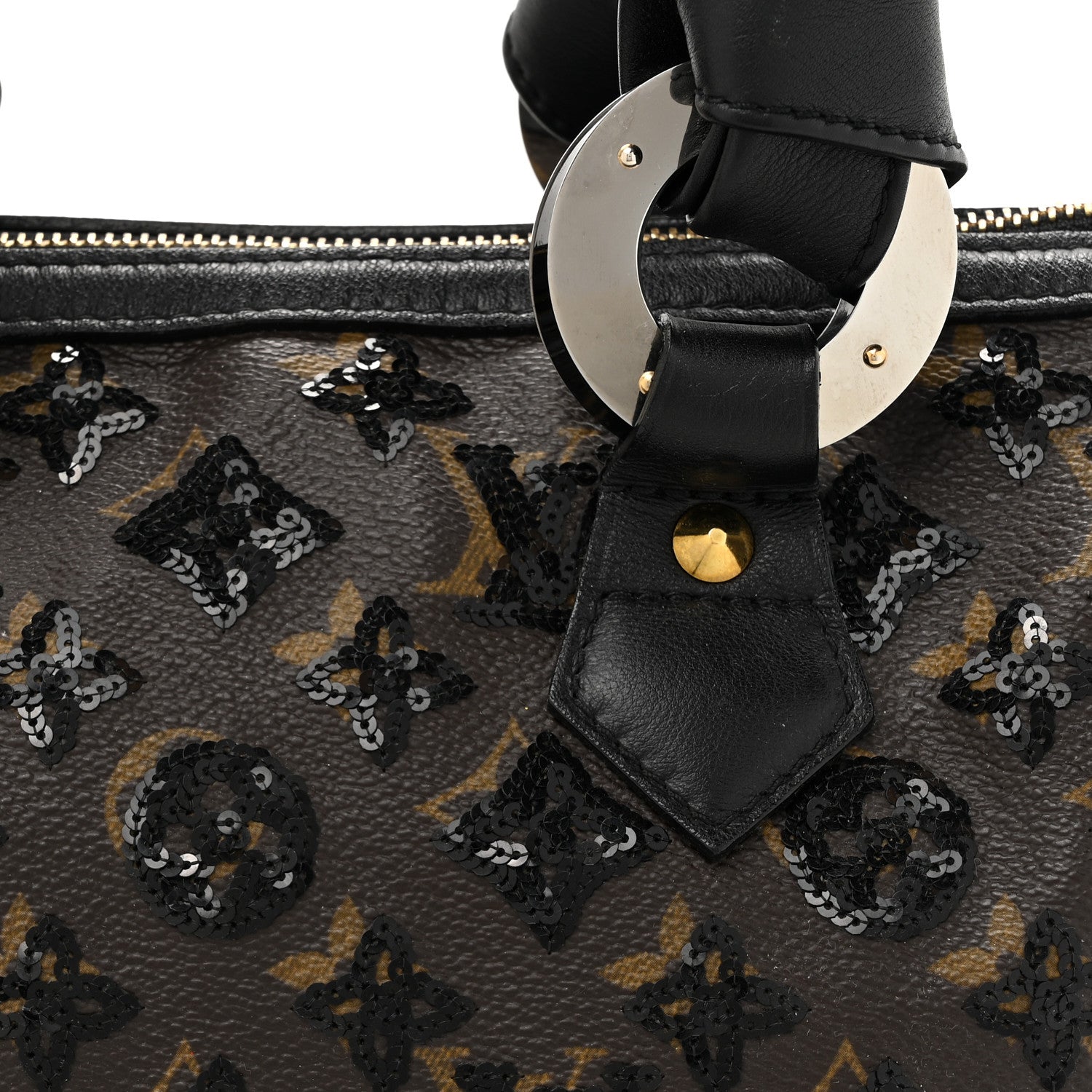Louis Vuitton Monogram Sequins Eclipse Speedy 28 Black 7 of 11