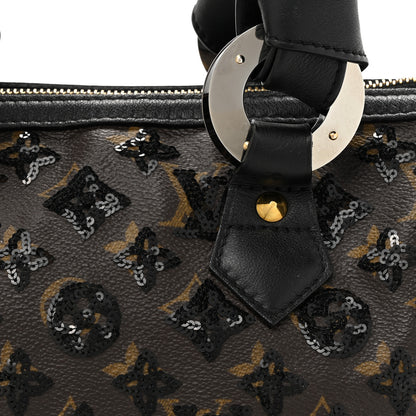 Louis Vuitton Monogram Sequins Eclipse Speedy 28 Black 7 of 11