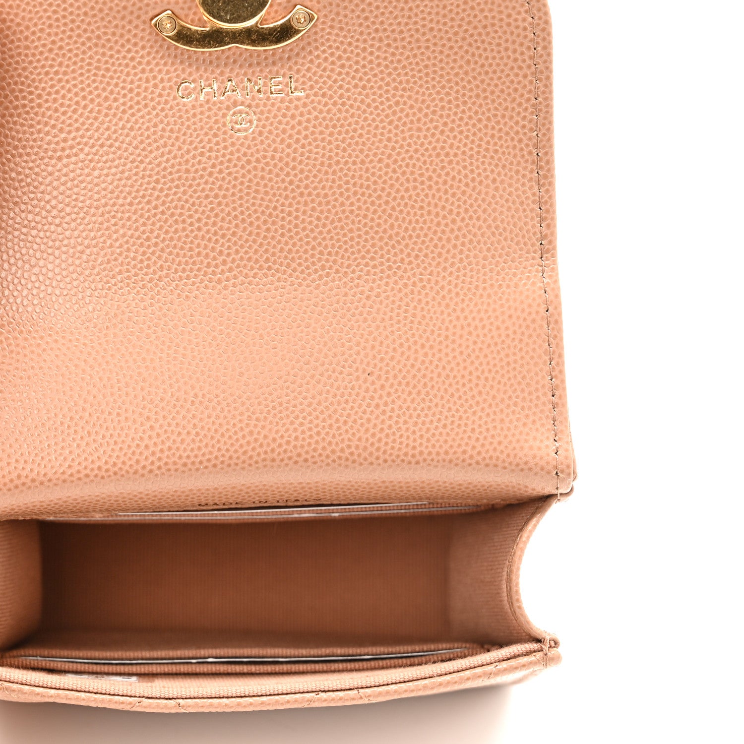Chanel Caviar Quilted Coco First Clutch With Chain Beige 5 of 12