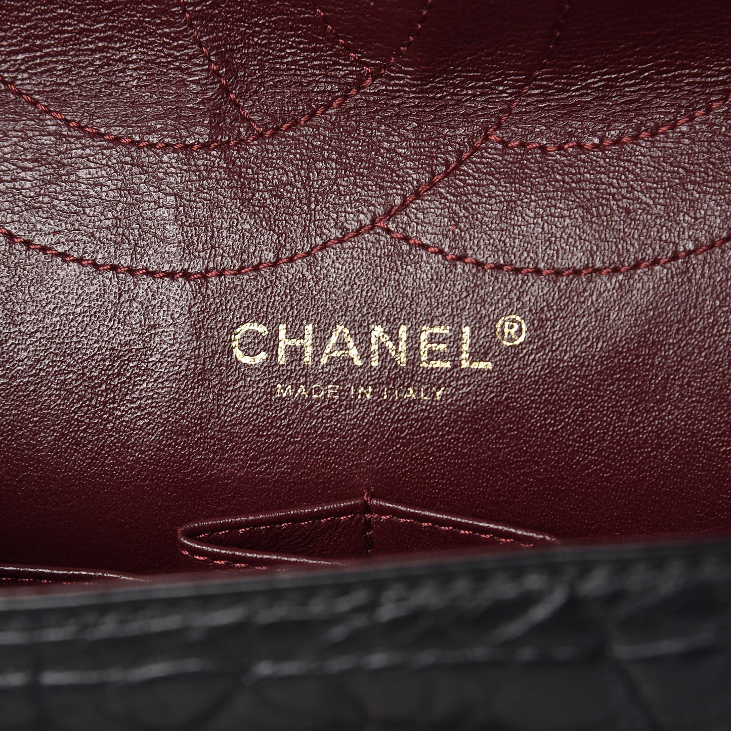 Aged Calfskin Quilted 2.55 Reissue 227 Flap Black
