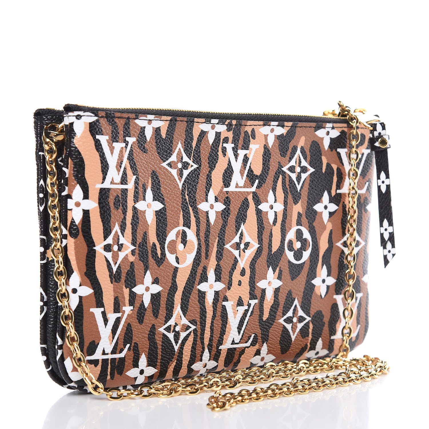 Louis Vuitton Monogram Giant Jungle Pochette Double Zip Black 3 of 7