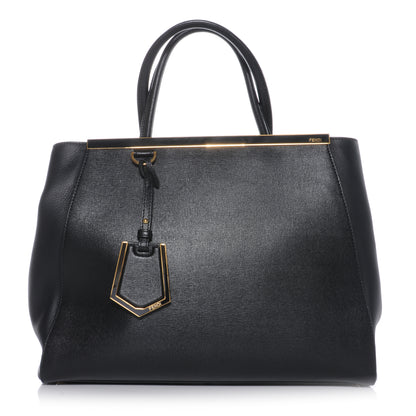 Fendi Vitello Elite Regular 2Jours Tote Black 1 of 9
