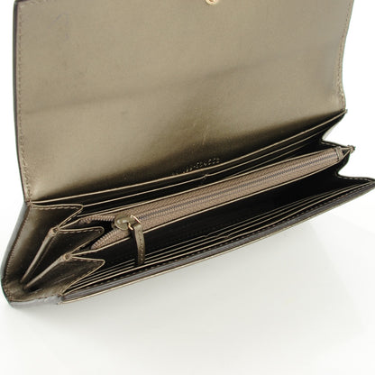 Gucci Metallic Microguccissima Dice Continental Flap Wallet Golden Beige 5 of 7
