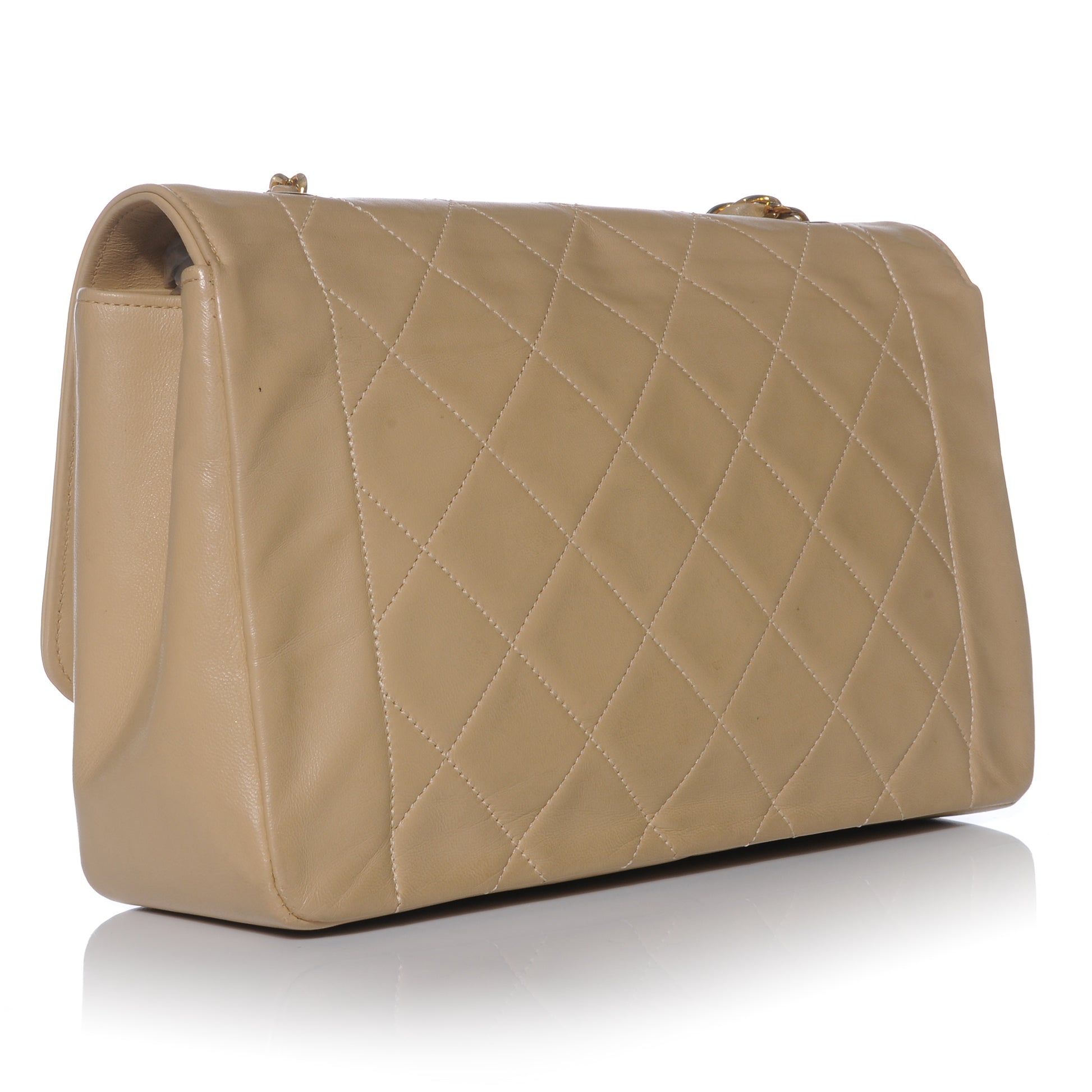 Chanel Lambskin Medium Single Flap Beige 3 of 10