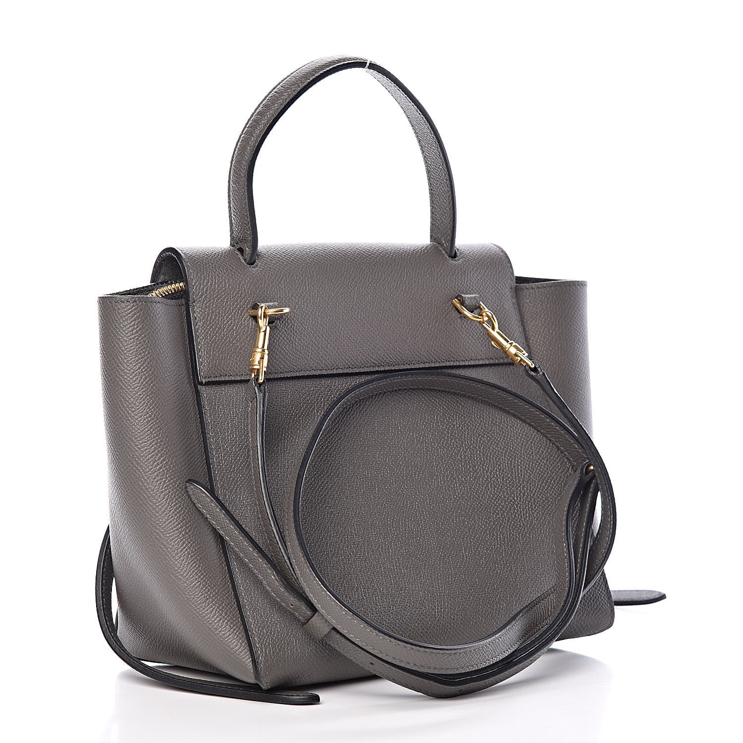 Celine Grained Calfskin Nano Belt Bag Grey 3 of 9