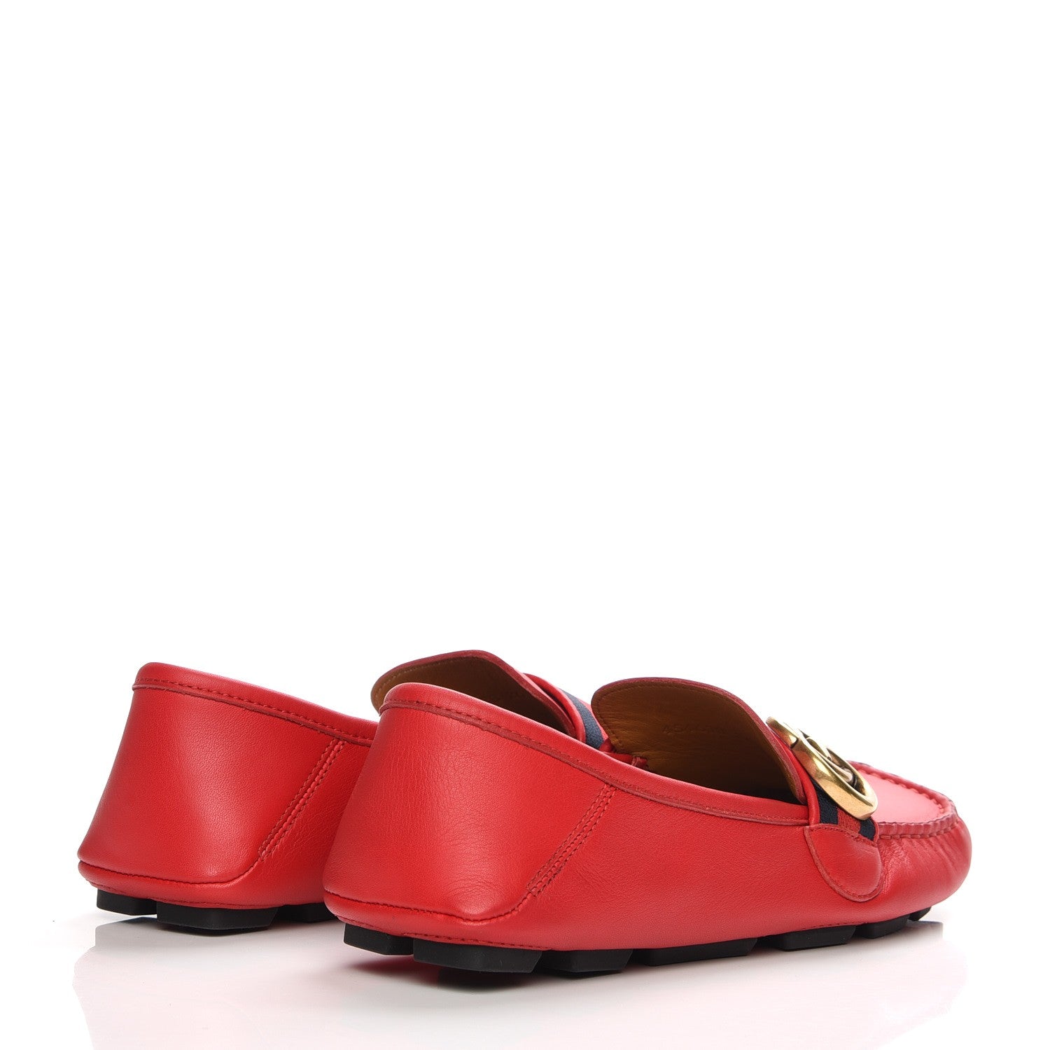 Gucci Calfskin Noel Web Driver Loafers 36 Hibiscus 13 of 18