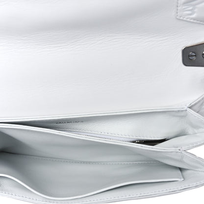 Balenciaga Nappa BB Monogram Embossed Medium Triplet Bag White 5 of 11
