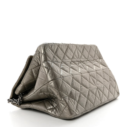 Chanel Metallic Aged Calfskin Quilted Double Compartment 2.55 Reissue 227 Grey 4 of 10
