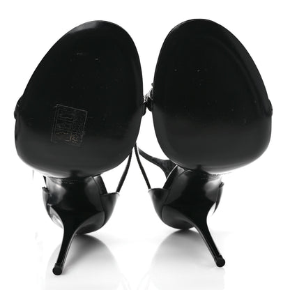 Saint Laurent Patent Cassandra 100 Sandals 38.5 Black 5 of 8