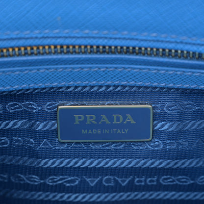 Prada Saffiano Lux Mini Galleria Double Zip Tote Azzurro 6 of 10