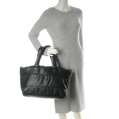 Chanel Lambskin Quilted Medium Coco Cocoon Reversible Tote Black 2 of 8