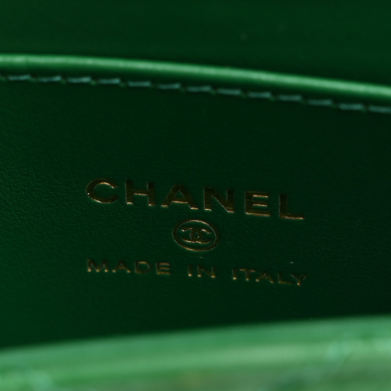 Chanel Shiny Aged Calfskin Quilted Mini Nano Kelly Shopper Green 5 of 9