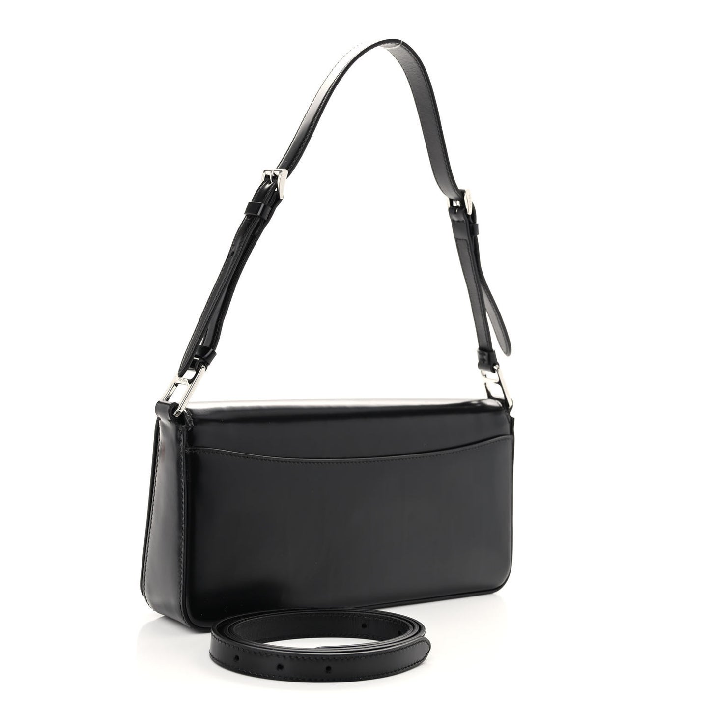Spazzolato Femme Flap Shoulder Bag Black