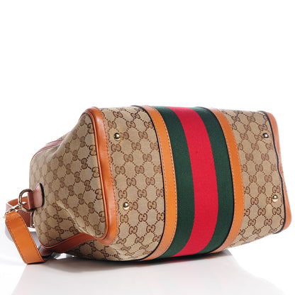 Gucci Monogram Vintage Web Medium Boston Tan 4 of 7