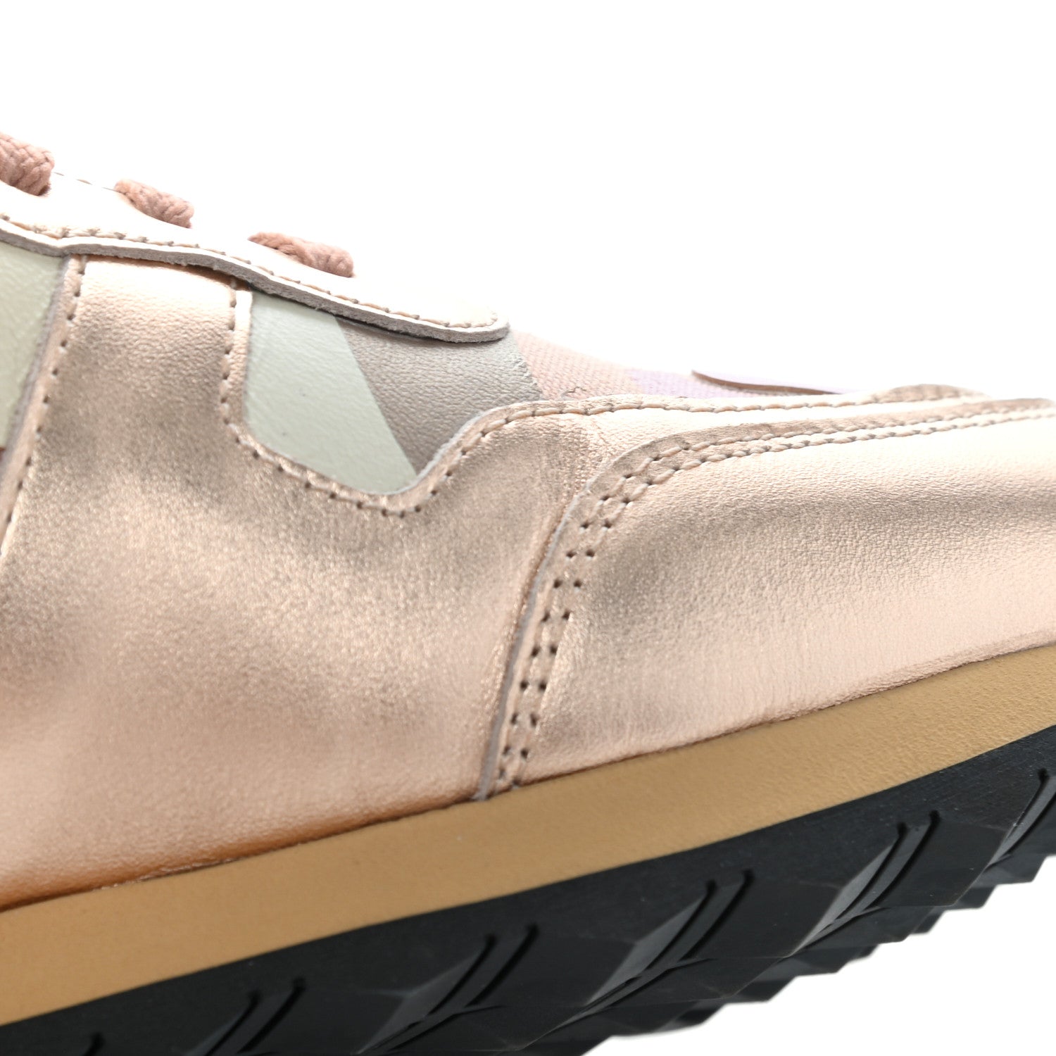 Valentino Garavani Metallic Nappa Suede Camouflage Womens Rockrunner Sneakers 39 Multicolor 9 of 11