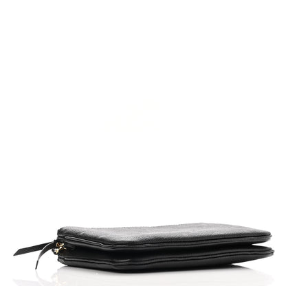 Louis Vuitton Empreinte Double Zip Pochette Black 4 of 10