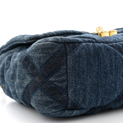 Chanel Denim Quilted Medium Chanel 19 Flap Blue 9 of 11