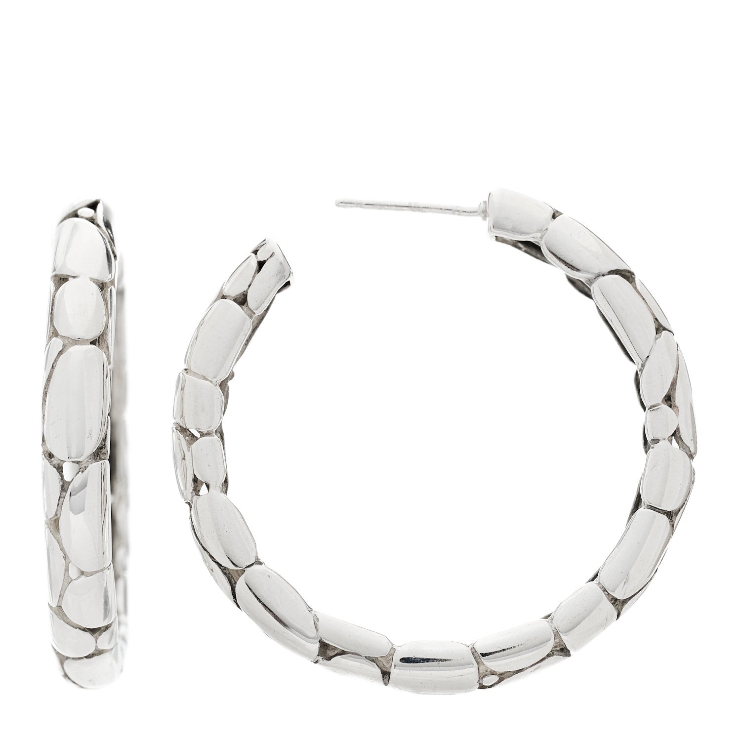John Hardy Sterling Silver Kali Hoop Earrings 1 of 4