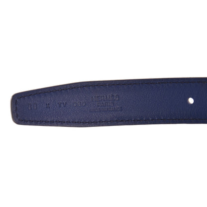 Hermes Swift Tadelakt 32mm Constance H Belt 80 Black Bleu Saphir 4 of 7