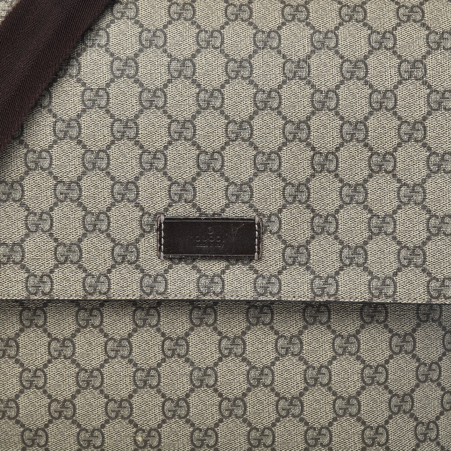 Gucci GG Plus Monogram Messenger Diaper Bag Dark Brown 12 of 12