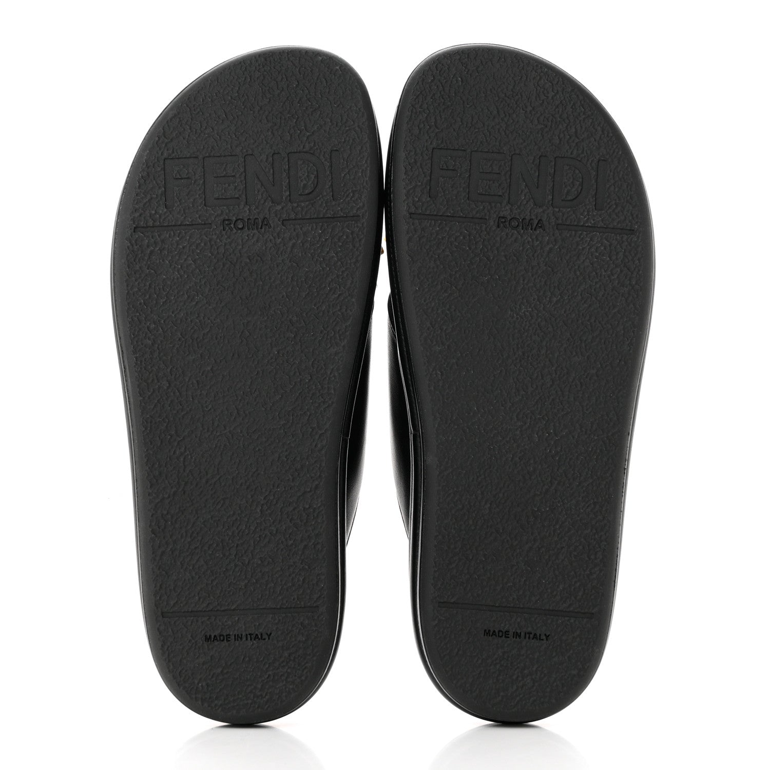 Fendi Vitello Womens Fendigraphy Slide Sandals 37.5 Black 5 of 9