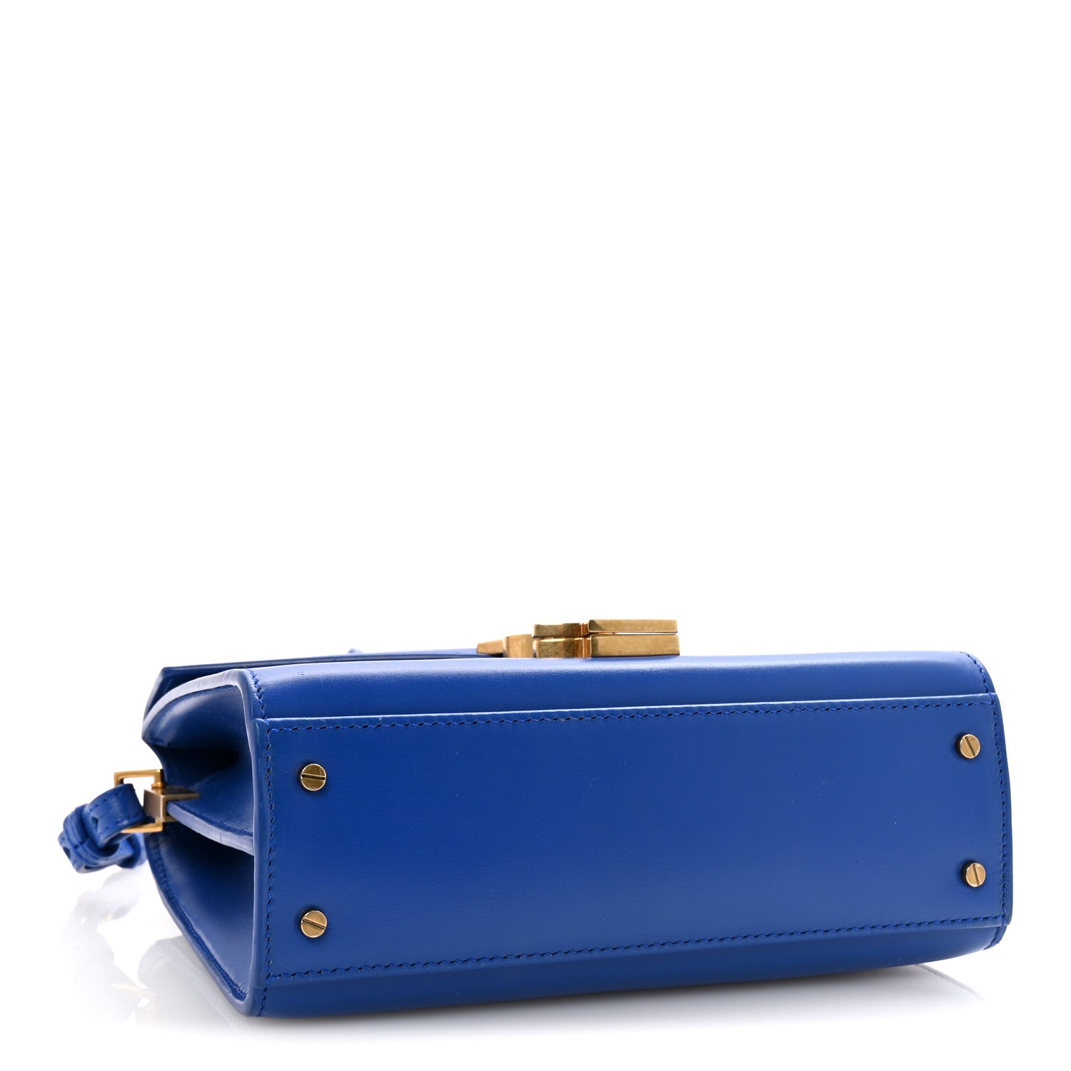 Saint Laurent Calfskin Mini Classic Monogram Cassandra Top Handle Bag Majorelle 4 of 9