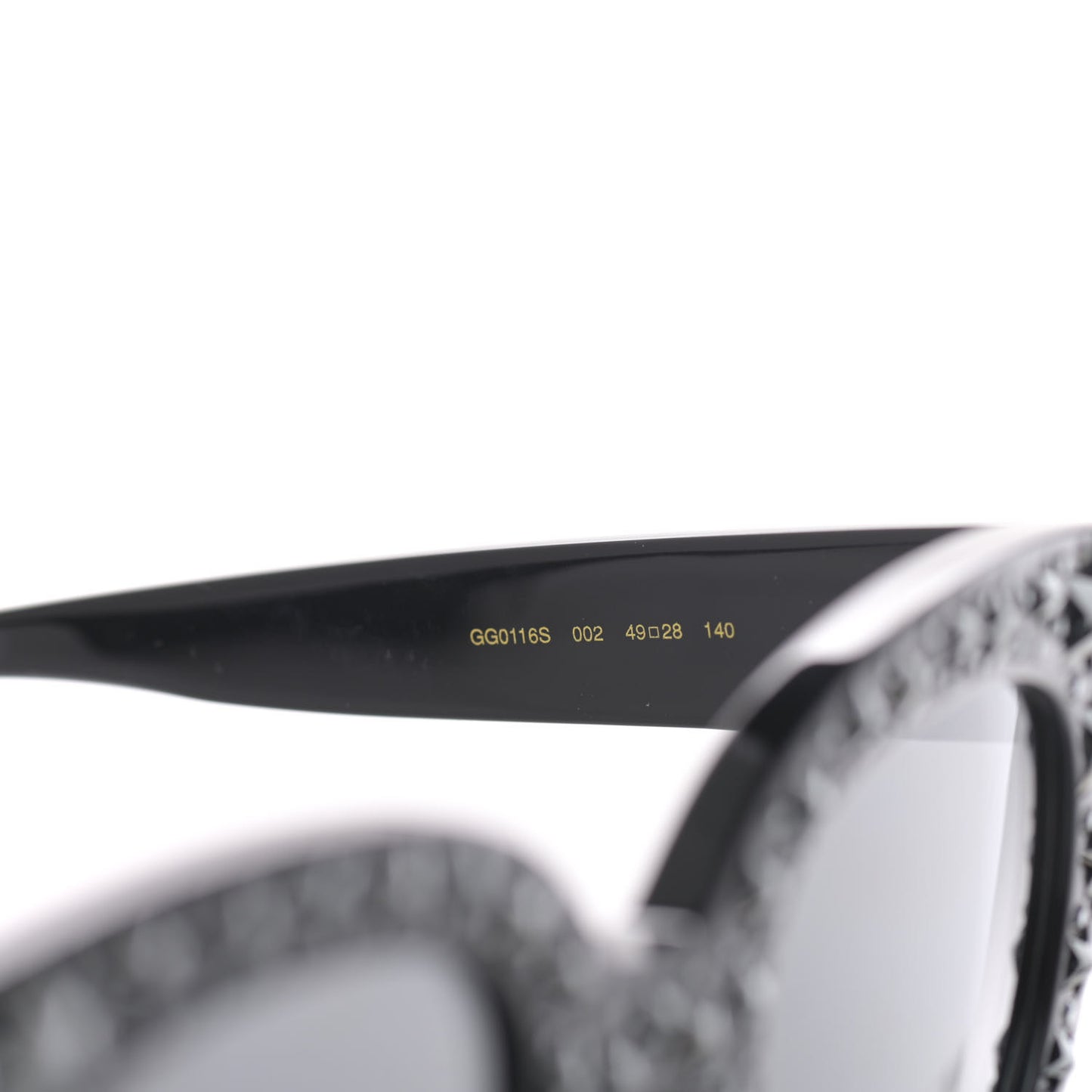 Acetate Stars Cat Eye Sunglasses GG0116S Black