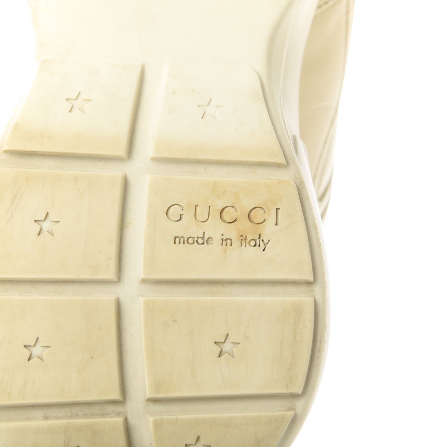 Gucci Calfskin Logo Mens Rhyton Sneakers 7 Ivory 7 of 8