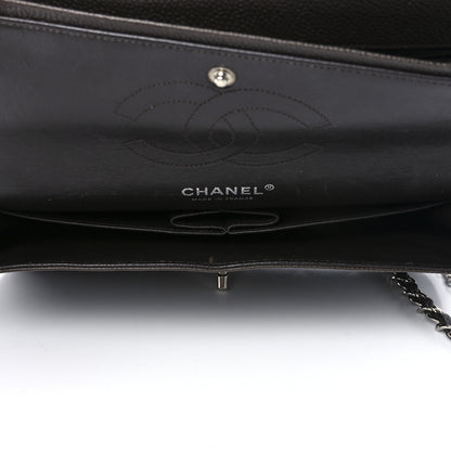 Chanel Caviar Quilted Medium Double Flap Dark Brown 5 of 13