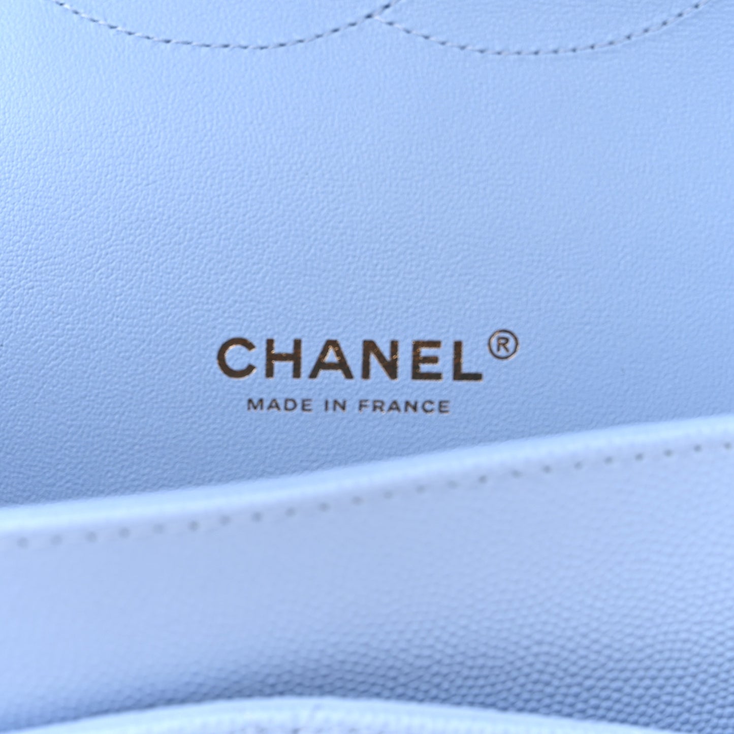 Caviar Quilted Maxi Double Flap Light Blue