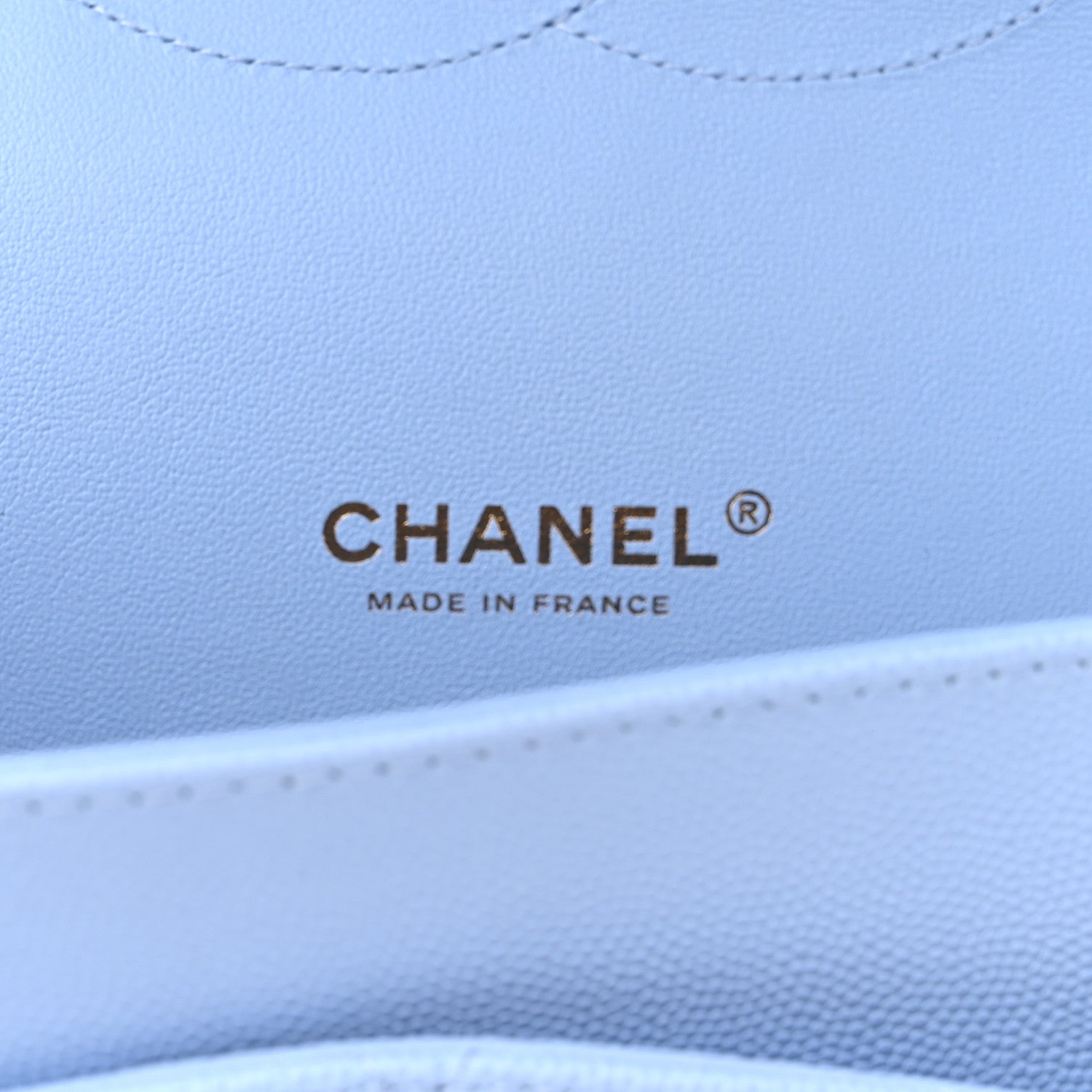 Chanel Caviar Quilted Maxi Double Flap Light Blue 6 of 11